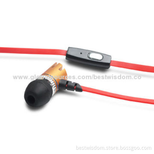 Earphones for Apple's iPod/iPad/iPhone with Metal Construction and Digital Stereo Sound